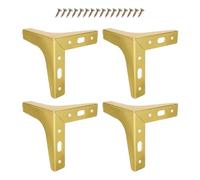 SUPVOX 4 Pièces Pieds de Meuble Triangulaires en Métal Doré 10cm