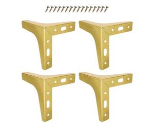 SUPVOX 4 Pièces Pieds de Meuble Triangulaires en Métal Doré 10cm