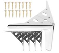 SUPVOX 4 Pièces Pieds de Rechange pour Canapé en Acier Argenté, Pieds de Support Robustes et Pratiques pour Meubles, Style Classique, Faciles à Utiliser Le Salon