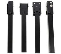 SUPVOX 4 Pièces Pieds de Table Pliables en Fer Noir pour Mobilier, Capacité de Charge 400kg, Faciles à Ranger, pour Remplacement et Entretien