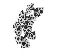 SUPVOX 4 Pièces Pinces à Cheveux Noeud Motif Vache Noir Blanc Barrettes Nœuds Grosgrain avec Pince Alligator Accessoires Cheveux pour Filles et Tout-petits