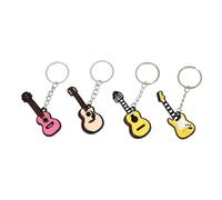 SUPVOX 4 pièces Porte-clés Guitare Lot Fer Pendentifs Instruments de Musique pour Sacs et Clés Décoration Festive Originale