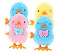 SUPVOX 4 pièces Remonter Poulet Peluche Poussin Mécanique Sauteur pour Design et Ludique pour Fête Couleur Aléatoire Couleur Aléatoire