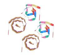 SUPVOX 4 pièces Rubans de Danse Gymnastique Rythmique Colorés pour Garçon Fille avec Styles Rubans Artistiques Arc Ciel pour Entraînement et Performance