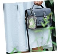 SUPVOX 4 Pièces Sac de Rangement Transparent pour Poupées avec Fermeture Éclair et Porte-clés Pochette Suspendue Imperméable PVC Rigide pour Collection et Affichage Portable et Résistante