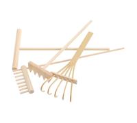 SUPVOX 4 Pièces Set de Mini Râteaux Bois pour Jardin Zen Outils de Décoration pour Sable et Rocaille Kit Miniature pour Bureau et Maison Accessoires Zen et Feng Shui