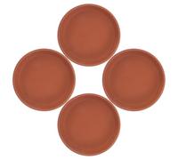 SUPVOX 4 Pièces Soucoupe en Argile Ronde de 12,5cm pour Pot de Fleur Drainage et Prévention Pourriture des Racines, pour Plantes D'extérieur et Décoration