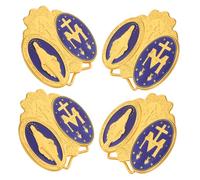 SUPVOX 4 Pièces Vintage Enamel Pin Badges Set Zinc Alloy Metal Craft Retro Folding Desktop Ornament For Home Office Decor