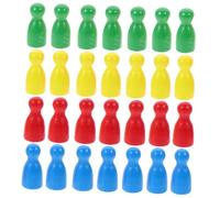 SUPVOX 40 pièces Jeu de Société Bois Colorés pour Échecs Dames et Accessoires Ludiques Pièces Légères et Lisses pour Loisirs