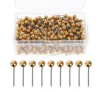 SUPVOX 400Pcs Punaises à TêTe Ronde en Plastique Et Acier éPingles Droites pour Carte, Bureau, Maison, éCole, DéCoration Et Marquage