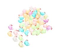 SUPVOX 48 Pièces Miniature Luminous Resin Chicken Figures Glow in The Dark Mini Chick Animal for DIY Garden Moss Micro Landscape Crafts Potted Plant Decor