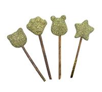 SUPVOX 4pièces Bâtonnets à Lick pour Au Cataire Friandises Naturelles Promouvant La Digestion Lollipops Forme De De Chat Et Snack Édible pour Et