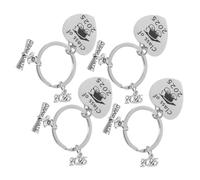 SUPVOX 4pièces Porte-clés De Remise De Diplôme Pour Lycéens Acier Inoxydable Avec Plaque Nominative Souvenir De Fin Études