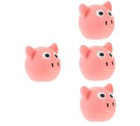 SUPVOX 4pièces Squeaky Dog Chew Toy Forme De Cochon Jouet Interactif pour Chiots Nettoie Dents Et Aux Morsures Parfait pour Petits Chiens