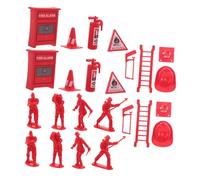 SUPVOX 5 Ensembles Firefighter Pretend Play Set with Plastic Fire Extinguisher Toys Miniature Dollhouse Fireman Accessories for Role-Playing and Photo Props