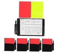 SUPVOX 5 Ensembles Kit Arbitre Football Cartes PVC Rouge et Jaune avec Marqueur et Papier Visibilité Portable pour Matchs Officiels et Scolaires