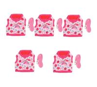 SUPVOX 5 Ensembles Vêtements De Lapin Sangle De pour Rats Furets Déguisement D'écureuil Harnais De Lapin De Noël Harnais pour Petit Animal De Compagnie Polyester Rose