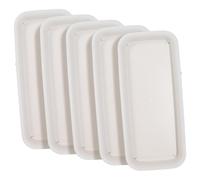 SUPVOX 5 Pièces Bac à Eau rectangulaire Floral ruissellement en Plein Porte Vetement Entre Plateau de Soucoupe rectangulaire pour Plantes Soucoupe pour Plantes rectangulaire Beige