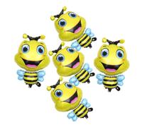 SUPVOX 5 Pièces Ballon en film d'aluminium gonflable animaux de ballon à thème ballons sur le thème des animaux ballons d'abeille pour la fête feuille d'aluminium Yellow