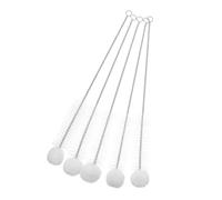 SUPVOX 5 pièces Brosse de Nettoyage Nylon avec Embout Doux pour Flacons Coniques et Biberons Brosse Tube Pratique avec Boucle de Rangement Outil pour Parois et Fonds