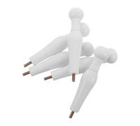 SUPVOX 5 Pièces Crochet Mural en Bois Blanc Naturel 13,5x2,7 Cm pour Porte Manteau Robuste et Polyvalent, pour Chambre ou Placard