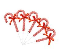 SUPVOX 5 Pièces décorations de Noël Ruban capricieux coloré décor d'arc de Couronne Arcs Ornements de Noël de Bonbons décorations de Canne de Bonbon de noël Coton perlé