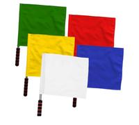 SUPVOX 5 pièces Drapeaux Arbitre Multifonction avec Poignée Ergonomique Inoxydable pour Courses Football et Signalisation Routière