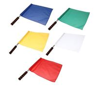 SUPVOX 5 pièces Drapeaux de Signalisation Polyvalents pour Arbitres et Courses Polyester Fanions de Commandement et Avertissement pour Football et Circulation