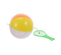 SUPVOX 5 Pièces Jeu de Raquettes Tennis Garçon Fille avec Balles Rebondissantes Souples Set Gonflable Extérieur Été Activités Garçon Fille Cadeau Anniversaire
