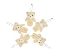 SUPVOX 5 pièces Mini Ours Peluche Suspendu Poupée Douce Porte-clés Décoratif pour Sac à Main Sac à Dos et Clés Léger et Portable