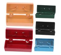 SUPVOX 5 Pièces Miniature Tool Case Set for Dollhouse Realistic Small Metal Toolbox for Mini Furniture and Scene Decoration