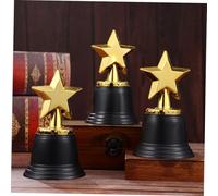 SUPVOX 5 pièces Trophées Garçon Fille Plastique Lot Mini Trophées Étoile Décoratifs Compétition Récompense Garçon Fille Petite Légère