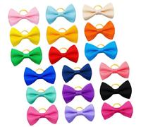 SUPVOX 50 Pièces Bandeaux Nœuds pour Chiens Coiffe Décorative pour Animaux Accessoires de Cheveux pour Chiots Élastiques pour Fête Bandeaux de Toilette pour Chiens Couleur Aléatoire