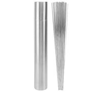 SUPVOX 50 pièces Brochettes Barbecue Acier Inoxydable Longues Anti-rotation Résistantes Chaleur pour Grillades Extérieures et Camping avec Support de Rangement