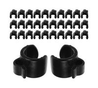 SUPVOX 50 Pièces Clips Plastique pour Câble de Microphone Support de Câble pour Pied de Micro 25 Mm Audio pour Studio et Scène Gestion Anti-emmêlement Noir