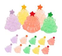 SUPVOX 50 Pièces Miniature Xmas Tree Figurines Glow in The Dark Christmas Crafts for Aquarium Bonsai Garden Decor