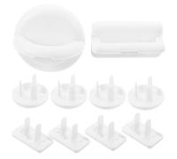 SUPVOX 50 pièces Socket Protective Covers For Child Safety Two-prong Three-prong Electrical Plug Covers Proofing Outlet Locks For Home Safety In Kitchen Living Bathroom And