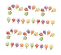 SUPVOX 50pièces Breloque Boule de Verre Pendentif Couleur Tranche de Fruit Accessoires pour Création Bijoux DIY