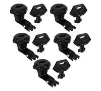 SUPVOX 5ensembles Lot de Serrures à Came Noires pour Armoire Électrique Verrou de Languette Sécurisé Installation Facile Résistant pour Coffrets de Distribution Industriels