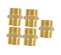 SUPVOX 5pièces Raccord Fileté Laiton pour Tuyau Eau Connecteur Droit Laiton Adaptateur pour Tuyau Flexible Composants De Tuyauterie