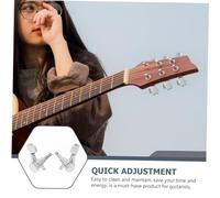 SUPVOX 6 pièces Accordeurs de Guitare Électrique avec Verrouillage Têtes de Chevilles Fermées Argentées pour Instrument à Cordes Kit Gauches