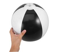 SUPVOX 6 Pièces Ballons de Plage Gonflables PVC Noir et Blanc Balle de Jeu Aquatique Étanche pour Garçon Fille et Adultes Jouets Flottants pour Piscine Plage et Jeux Plein Air Famille