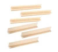 SUPVOX 6 pièces Bases Bois pour Dominos DIY Support Décoratif Lettres Bois pour Jeu de Dominos Train Mexicain Créatif pour Artisanat et Jeux de Société