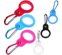SUPVOX 6 Pièces Boucle en Silicone pour Gourde de Sport Mousqueton Résistant à l'usure et Déformation, pour Voyage et Paquet, Couleurs Aléatoires Couleur Aléatoire