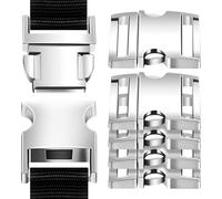 SUPVOX 6 Pièces Boucles Métalliques Argentées pour Sangles 20mm en Alliage, Accessoires Polyvalents pour Paquet et Harnais, Faciles à Utiliser, pour Voyage et Artisanat