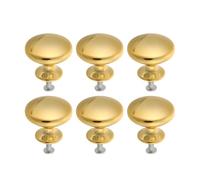 SUPVOX 6 Pièces Bouton de Meuble Rond Champignon Brossé, Alliage de Zinc