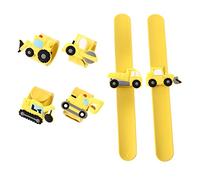 SUPVOX 6 Pièces Bracelets à Claquer Silicone pour Garçon Fille avec Motifs Véhicules Dingénierie Surface Lisse et Bords Arrondis Décoration Danniversaire Rapide et Unique pour Filles et