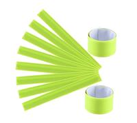 SUPVOX 6 pièces Brassards Réfléchissants PVC Ajustables pour Course et Randonnée Bracelets de Sécurité Lumineux pour Marche Jogging Visibilité Jaune