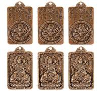SUPVOX 6 Pièces Breloque Bouddha en Laiton Vintage pour Bijoux Pendentif | Charm Rétro pour Collier ou Chaîne de Pull, Création Artisanale, Anniversaire et Saint Valentin
