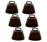 SUPVOX 6 Pièces Cloche De Vache Ancien Mouton Mini Cloches De Vache Bétail Cloche Bruyante Des Animaux Ferme Classique Cloche En Bronze Pour Bovins Et Caprins